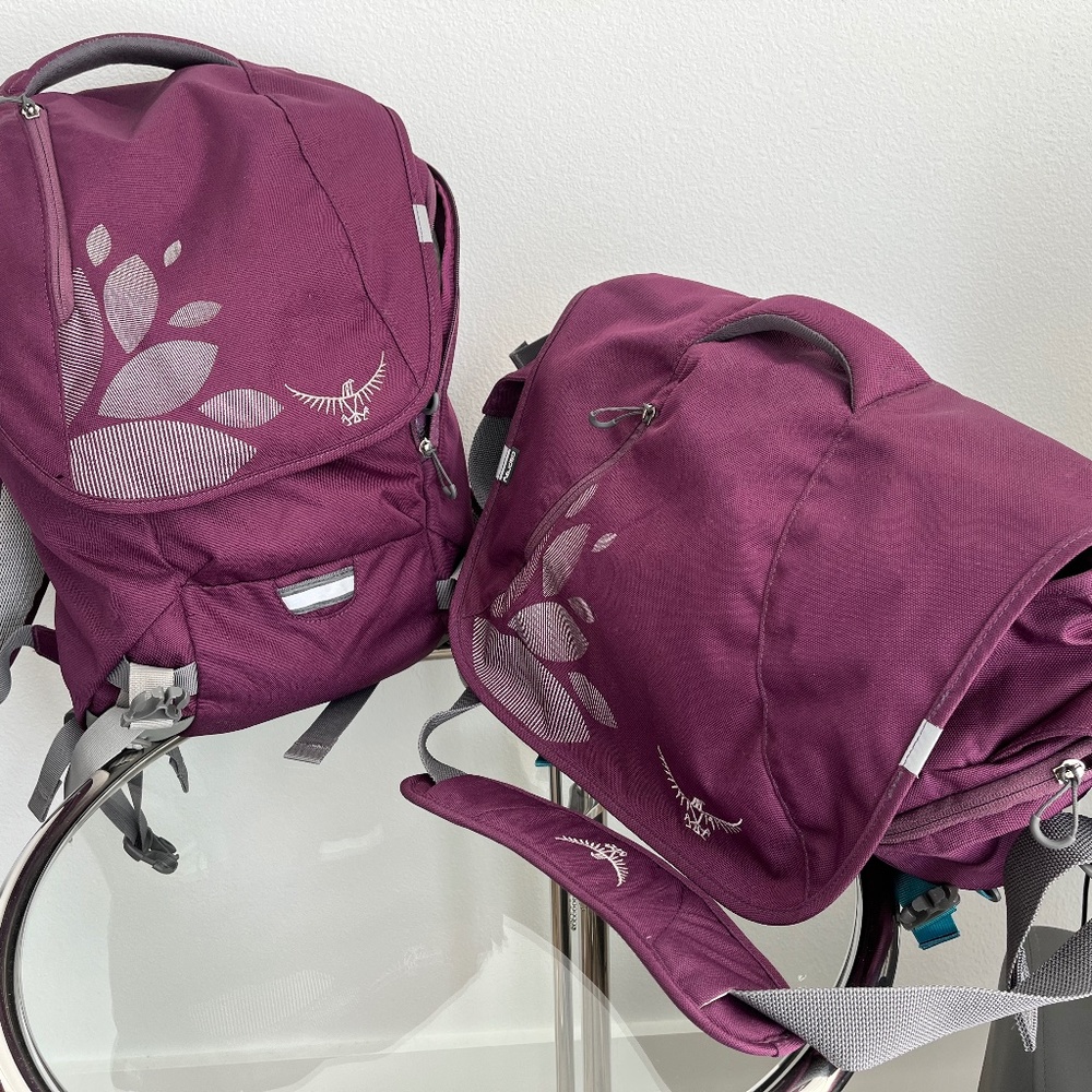 OSPREY backpack + messenger bag